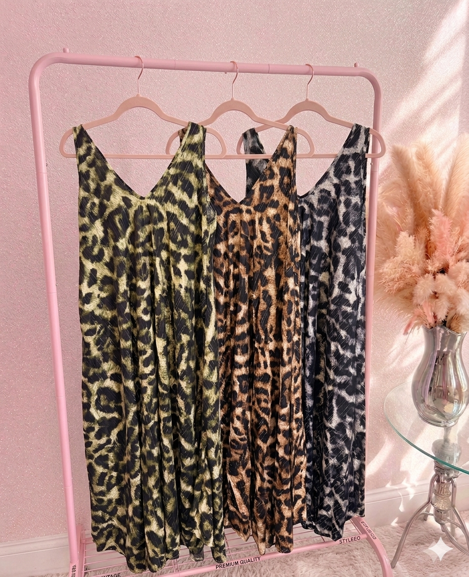 The ‘Cat’ Leopard Print Maxi Dress